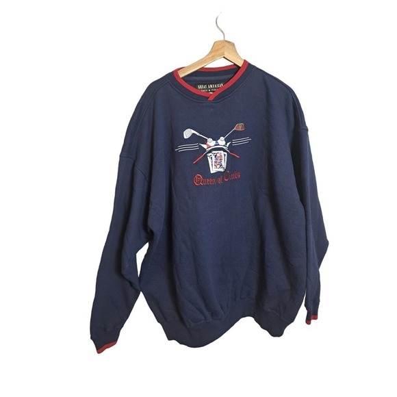 Great American Lakes & Timbers Queen of Clubs Embroidered Golf Sweatshirt XXL - Picture 1 of 6